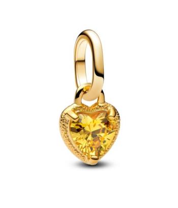 Pandora Pozlátený mini prívesok Srdce Shine Me 763862C01