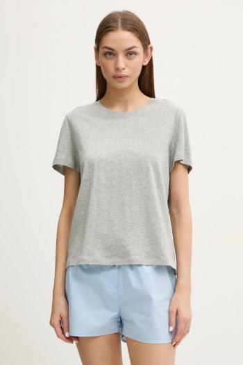 Bavlnené elegantné tričko Calvin Klein Underwear šedá farba, 000QS7328E