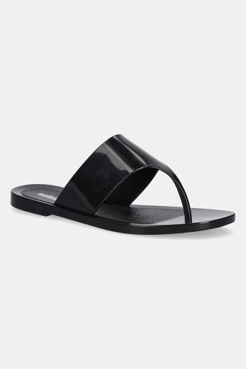 Šľapky Melissa MELISSA ESSENTIAL CHIC AD dámske, čierna farba, na plochom podpätku, M.33406.01003