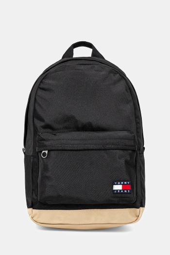 Ruksak Tommy Jeans pánsky, čierna farba, veľký, vzorovaný, AM0AM13356
