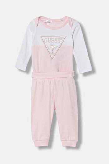 Sada pre bábätká Guess ružová farba, H5YW08 J1314