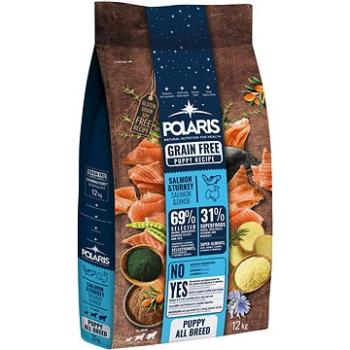 Polaris bezobilné granule s čerstvým mäsom Junior s lososom a morčacím 12 kg (5999566110573)