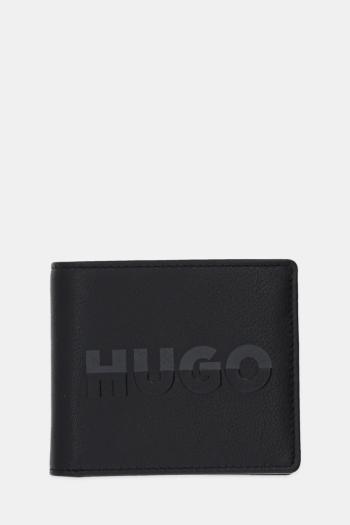 Kožená peňaženka HUGO čierna farba, 50548733