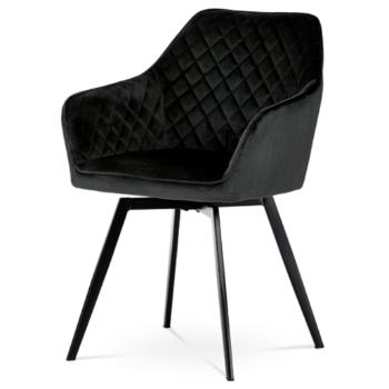 Jedálenská stolička Autronic 57x84 cm čierna látka DCH-425 BK4