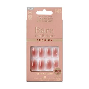 KISS Nalepovacie nechty Bare-But-Better Premium Nails - Shine 30 ks