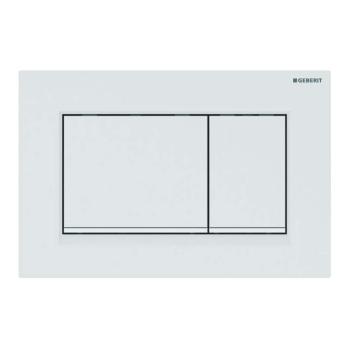 GEBERIT - Sigma30 Ovládacie tlačidlo na 2 množstvá splachovania, biela/biela mat 115.883.11.1