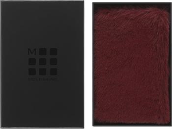 Jegyzetfüzet Moleskine Faux Fur XS, sima, Maple Red