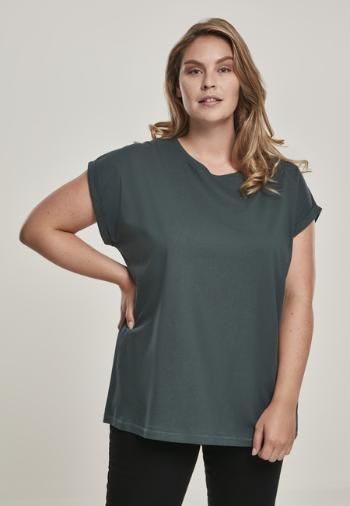 Urban Classics Ladies Extended Shoulder Tee bottlegreen - 3XL