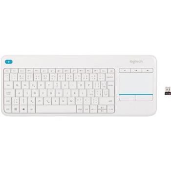 Logitech Wireless Touch Keyboard K400 Plus CZ biela (920-007152)