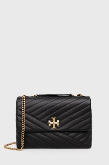 Kožená kabelka Tory Burch Kira Chevron čierna farba, 90446.001