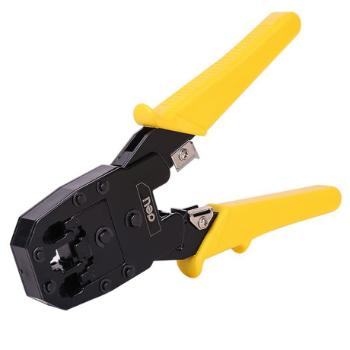 Deli Tools EDL2468 krimpovacie kliešte RJ45 / RJ14 / RJ12 / RJ9, žlté (EDL2468)