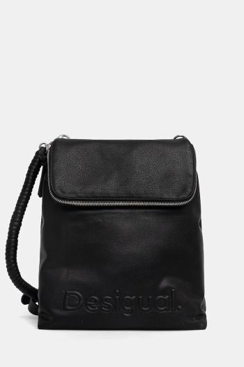 Ruksak Desigual HALF HAMPTON BLACK dámsky, čierna farba, veľký, jednofarebný, 25SAKP46