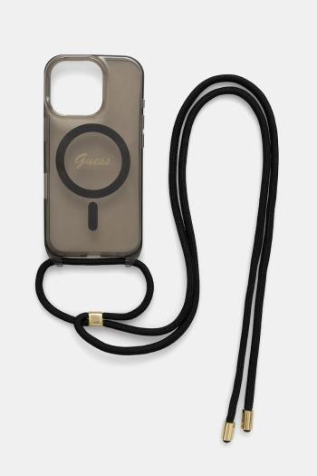 Puzdro na mobil Guess iPhone 16 Pro 6.3" čierna farba, GUHMP16LHCTSGNSK