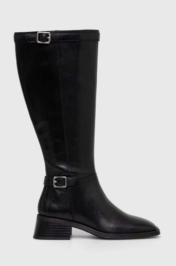 Kožené kovbojské topánky Vagabond Shoemakers BLANCA dámske, čierna farba, na podpätku, 5617.101.20