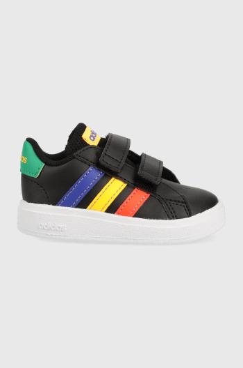 Detské tenisky adidas GRAND COURT 2. CF čierna farba