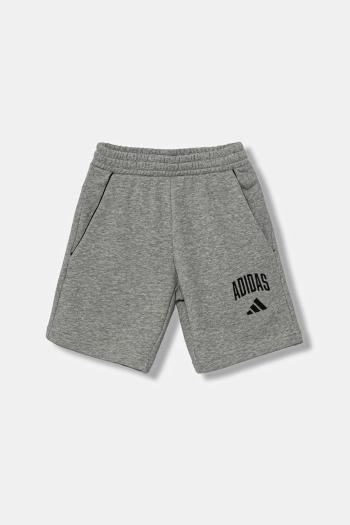 Detské krátke nohavice adidas šedá farba, s potlačou, JW2380