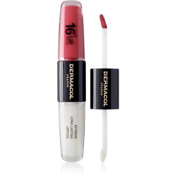 Dermacol 16H Lip Colour dlhotrvajúci rúž a lesk na pery odtieň 16 Classy Sassy 2x4 ml