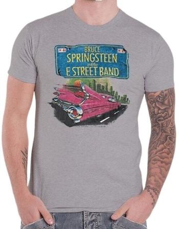 Bruce Springsteen Tričko Pink Cadillac Unisex Heather Grey XL