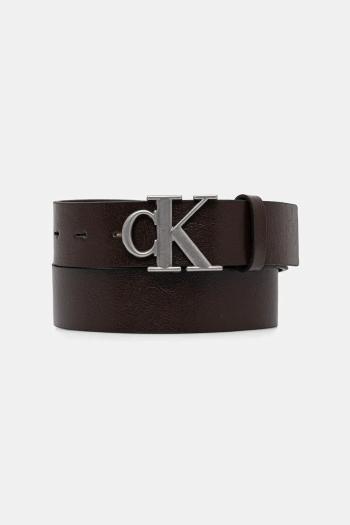 Kožený opasok Calvin Klein hnedá farba, LV04D7016G