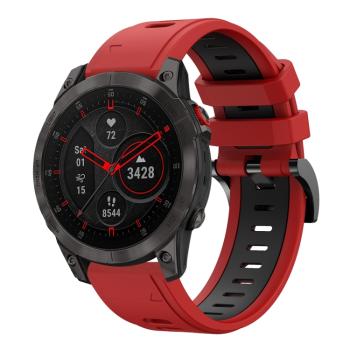 DOUBLE - COLOR RUBBER Remienok pre Garmin Epix Gen 2 (2. generácia) červený