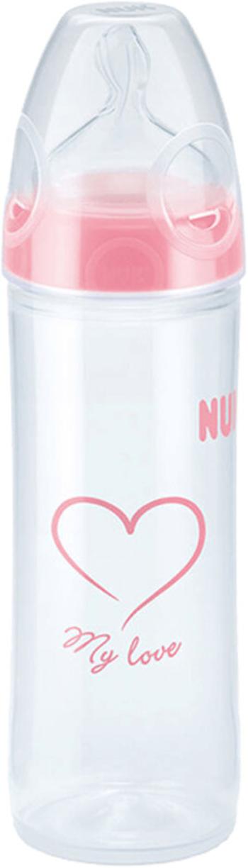 NUK New Classic Fľaša Love PP 250 ml, silikón, veľkosť 2, (6-18 m), M – ružová