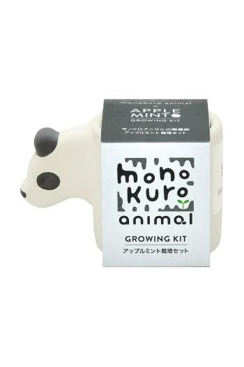 Sada na pestovanie rastlín Noted Monokuro Animals Panda Apple MInt biela farba