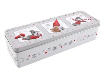 HIT Dóza na vianočné pečivo 29,5x10x7cm vianočné postavičky