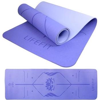 LIFEFIT YOGA MAT LOTOS DUO, 183 × 58 × 0,6 cm, modrá (4891223132281)