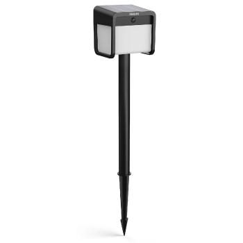 Philips Ezra UltraEfficient Solar LED stĺpik sosenzorom čierny, 1,8 W, 250/25 lm, 3000 K