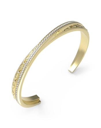 Guess Pevný pozlátený náramok Stylish Guess JUBB04584JWYG 6 cm