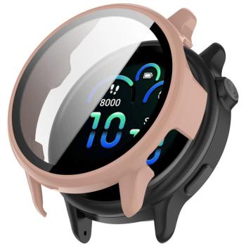 PC FULL COVER Plastový kryt so sklom pre Garmin Vivoactive 6 ružový