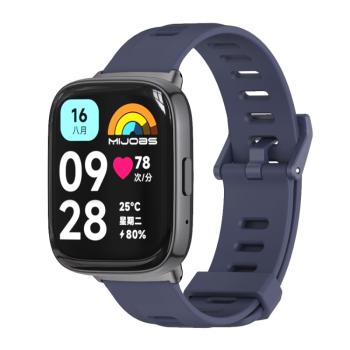 MIJOBS SILICONE Vymeniteľný remienok pre Xiaomi Redmi Watch 3 Lite / Redmi Watch 3 Active modrý