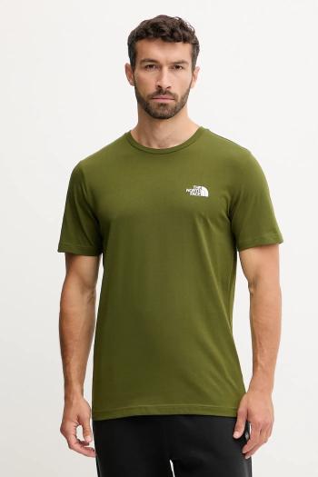 Tričko The North Face Simple Dome pánske, zelená farba, s potlačou, NF0A87NGBRI1