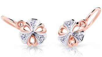 Cutie Diamonds Bicolor detské náušnice zo zlata s diamantmi C2230-10-10-X-4-D