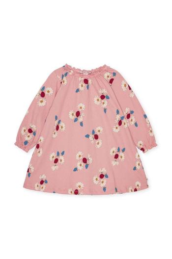 Dievčenské šaty Konges Sløjd CHLEO DRESS OCS ružová farba, mini, áčkový strih, KS101458