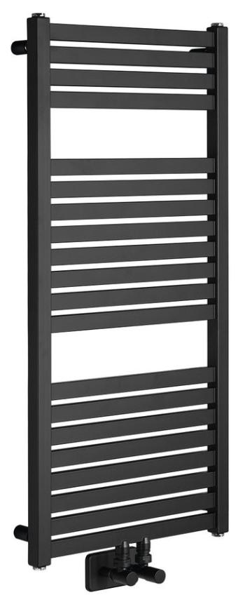 AQUALINE - TONDI vykurovacie teleso 450x970 stredové pripojenie, čierna mat DT456T