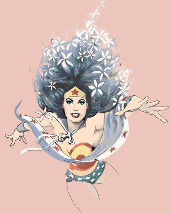 Zuty Maľovanie podľa čísel Kvetinová Wonder Woman