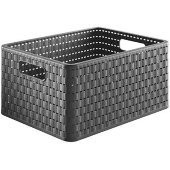 Rotho Úložný box A4 Country 18 L - antracit (1115308853)