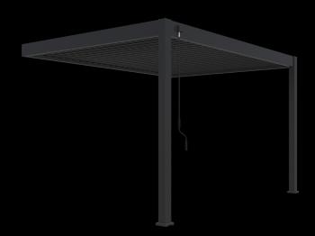 ArtRoja Bioklimatická hliníková pergola INTRO PLUS do steny | antracit 4 x 3 m