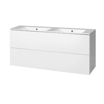 MEREO - Aira, kúpeľňová skrinka s keramickým umývadlom 121 cm, biela CN713