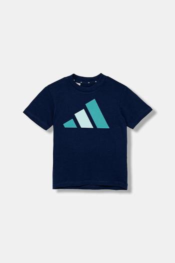 Detské bavlnené tričko adidas tmavomodrá farba, s potlačou, JY0296