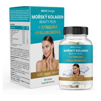 MOVIT ENERGY Morský kolagén beauty plus + Kyselina hyalurónová 90 tabliet