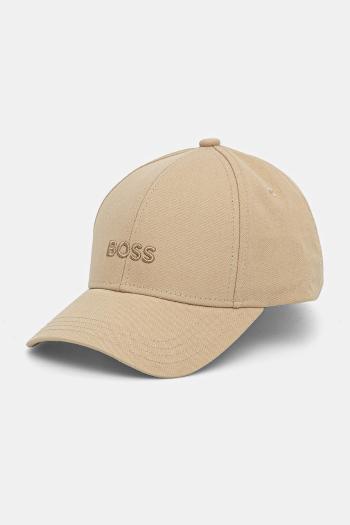 Bavlnená šiltovka BOSS čierna farba, s nášivkou, 50519889