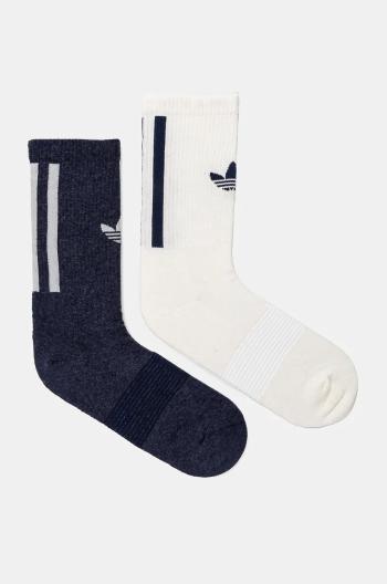 Ponožky s prímesou vlny adidas Originals 2-pak tmavomodrá farba, IX7613