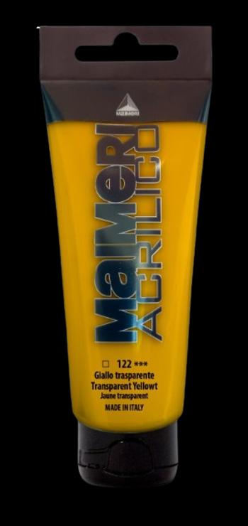 MAIMERI ACRILICO - Akrylové farby 122 - transparent yellow, 0,2 L
