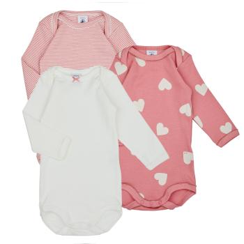 Petit Bateau  BODY US ML COEUR PACK X3  Pyžamá Ružová