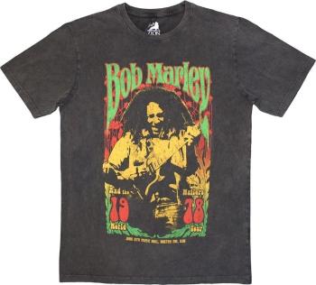 Bob Marley Tričko 1978 Stone Wash Unisex Charcoal Grey XL