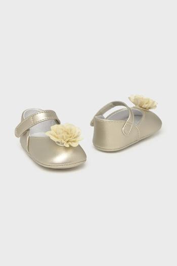Topánky pre bábätká Mayoral Newborn zlatá farba, 9902