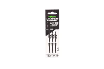 Korda Montáž Kable Leadcore Leader Hybrid Lead Clip QC Swivel 50cm - Weed,Korda Montáž Kable Leadcore Leader Hybrid Lead Clip QC Swivel 50cm - Weed
