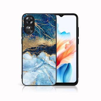 MY ART Ochranný kryt pre Oppo A38 BLUE MARBLE (141)